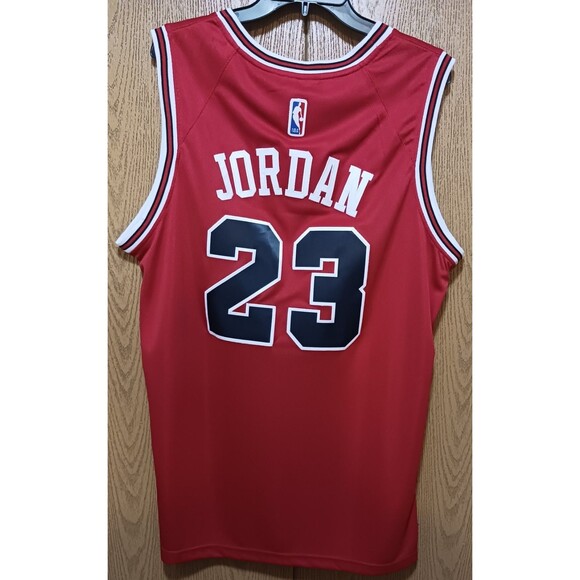 Michael Jordan (Nike)-(Bulls)-(Jersey)-(Red)-(New Condition)-(Size-XL)-$100.00 - Picture 5 of 12